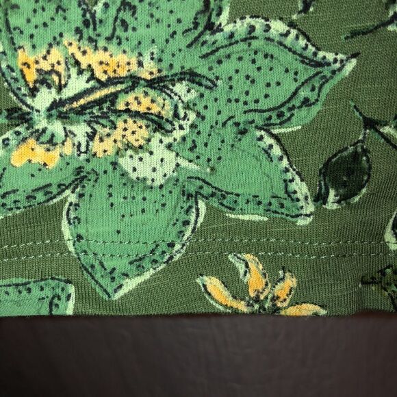 Style & Co XL Cotton Green Gold Pullover Henley with Roll Up Sleeves - Picture 6 of 12